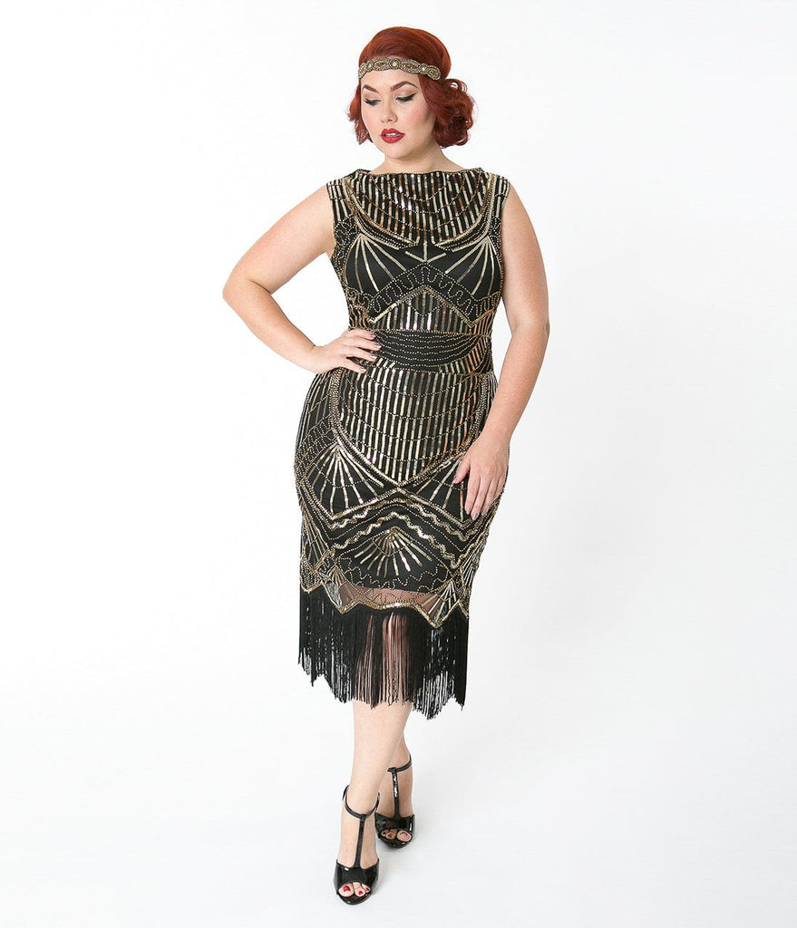 black and gold outfits for plus size