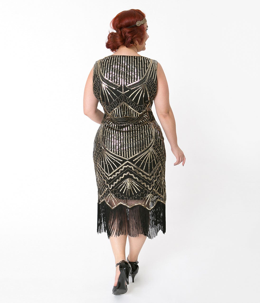 black and gold dress for plus size