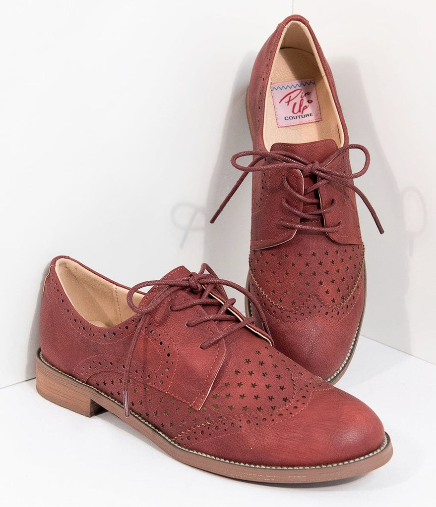 oxford shoes red