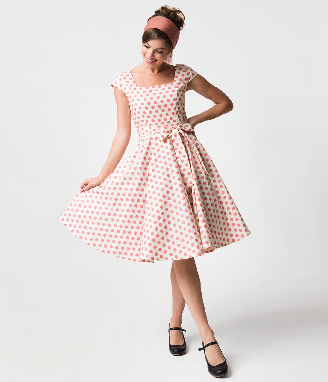 Polka Dot Dresses 20s 30s 40s 50s 60s 5437