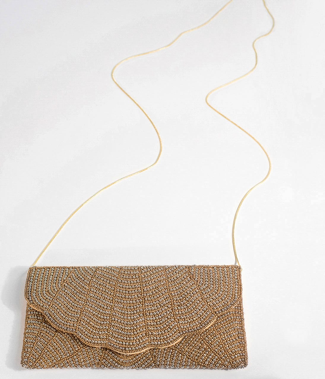 envelope clutch gold