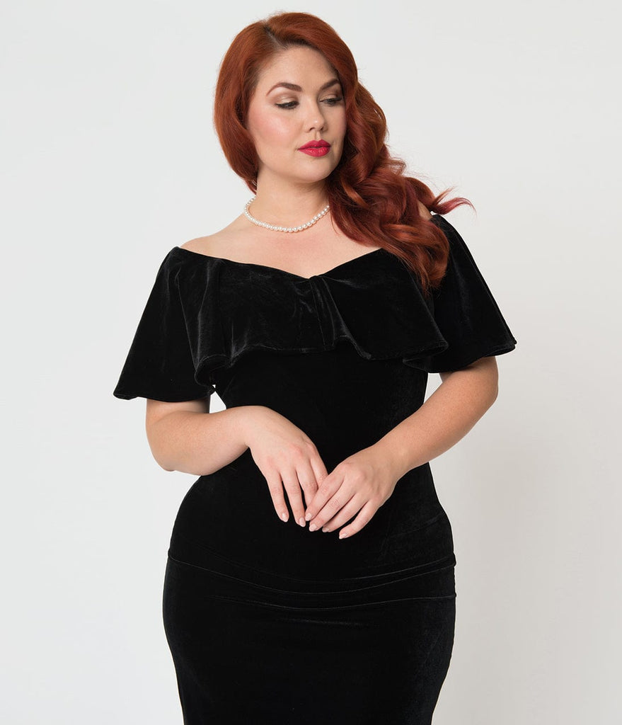 plus size velvet gown