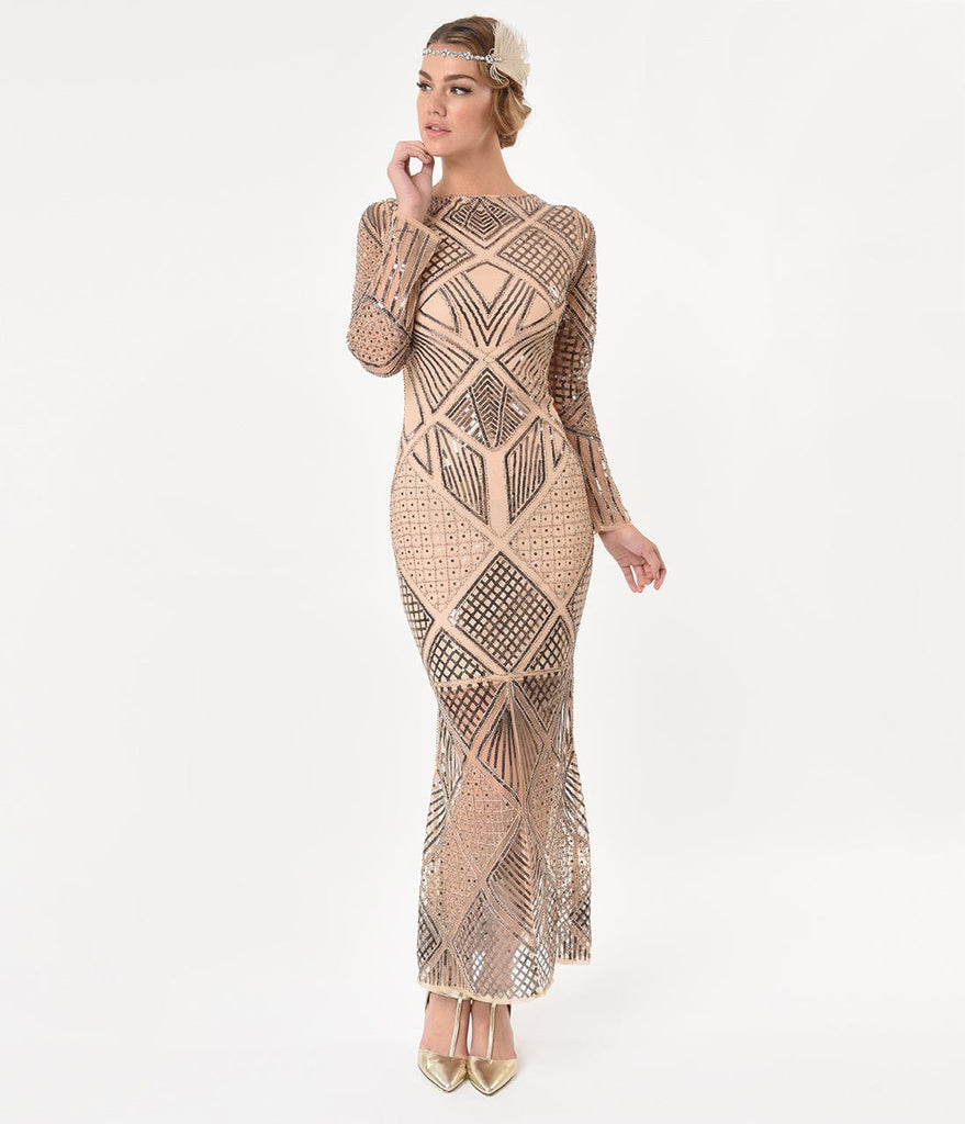 beaded flapper dress