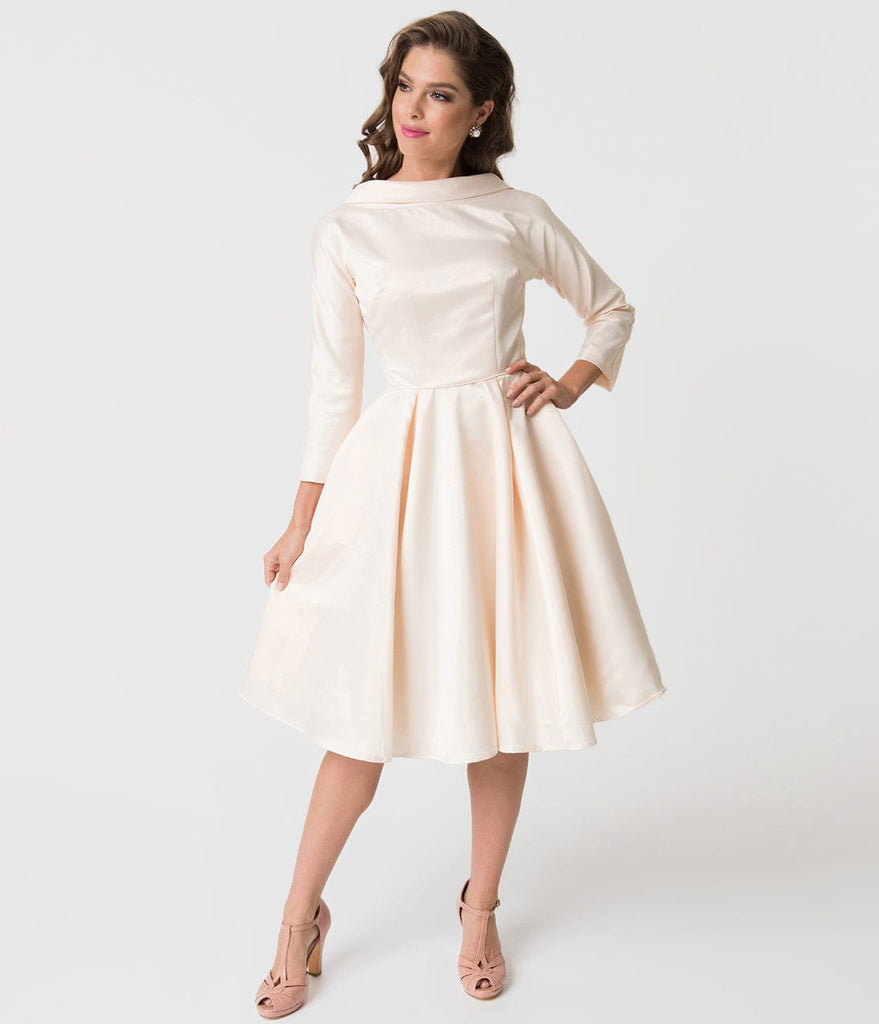 satin 50s dress