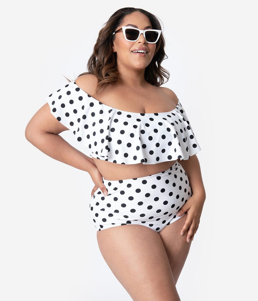 off the shoulder swim top plus size