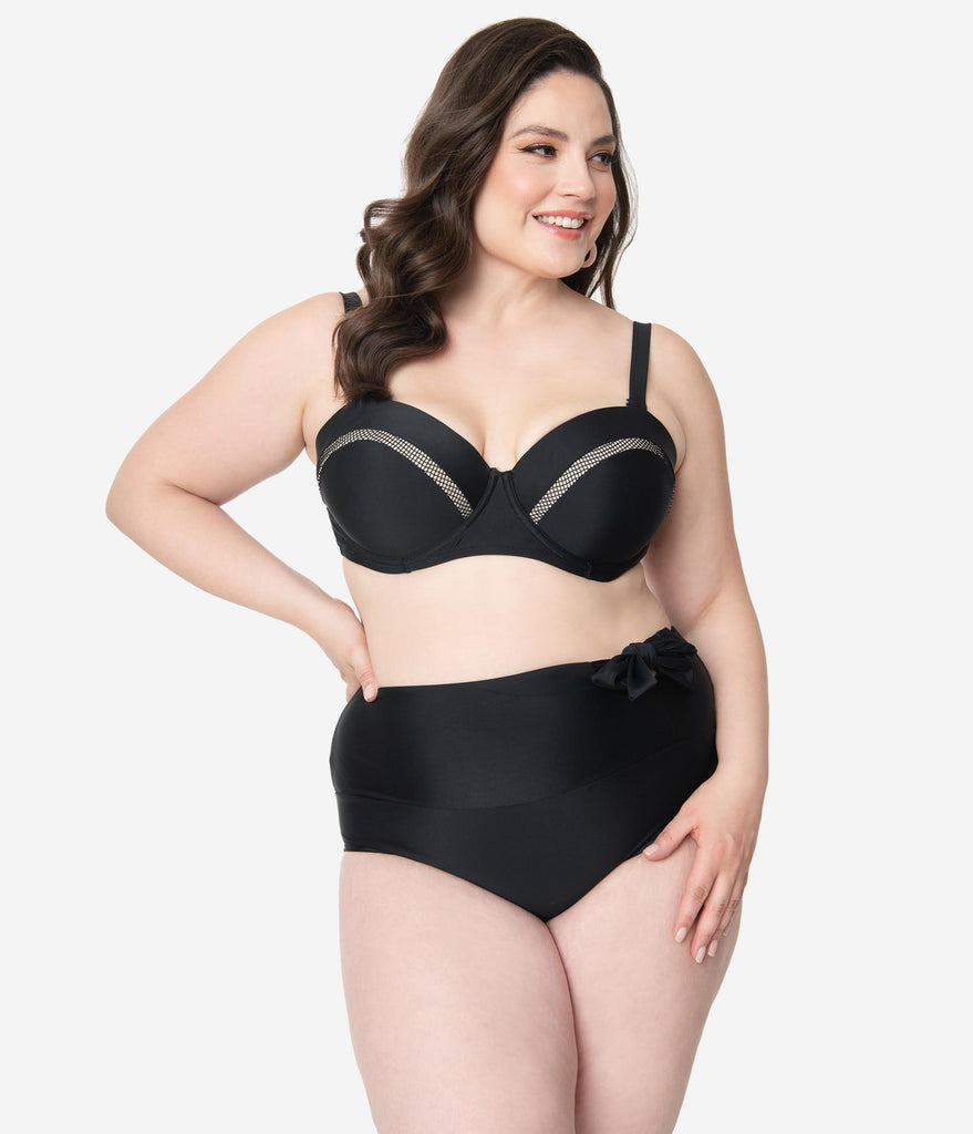 plus size bandeau swim top