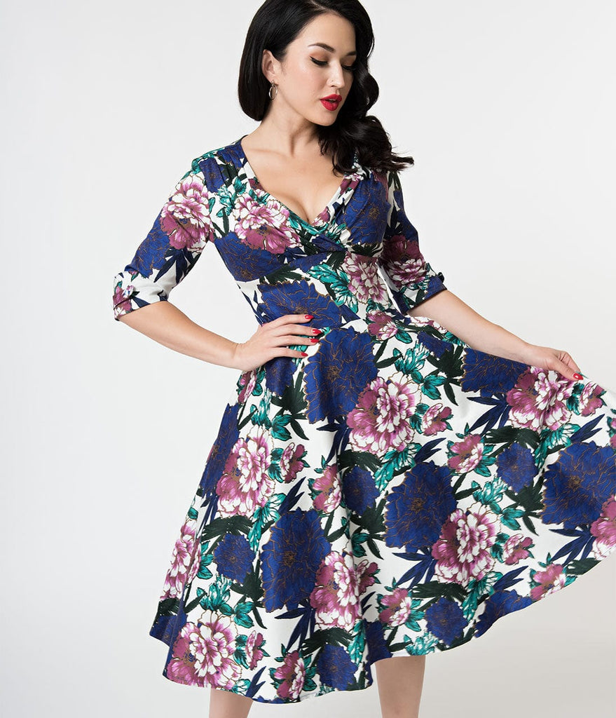 1950s floral dress