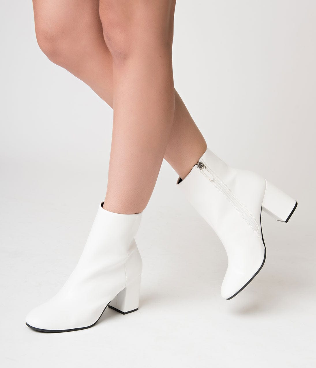 white gogo booties