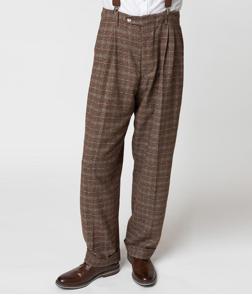 chequered pants men