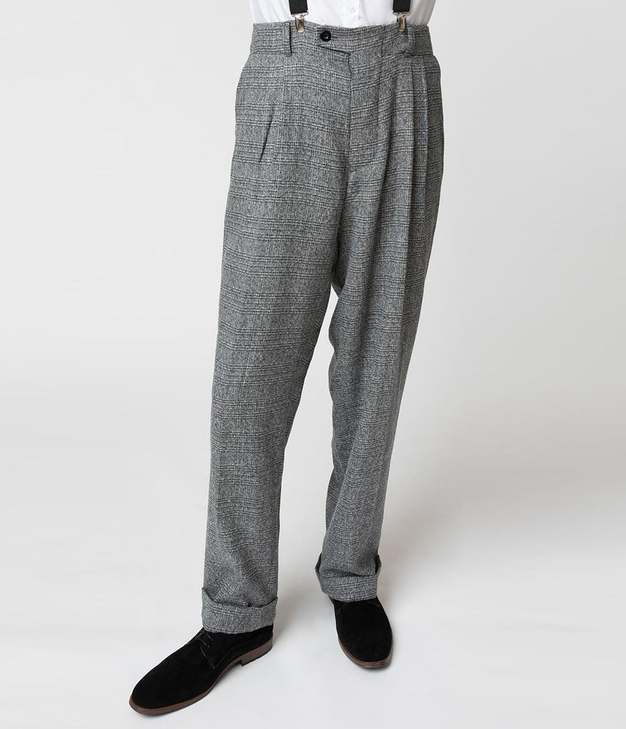 checkered gray pants