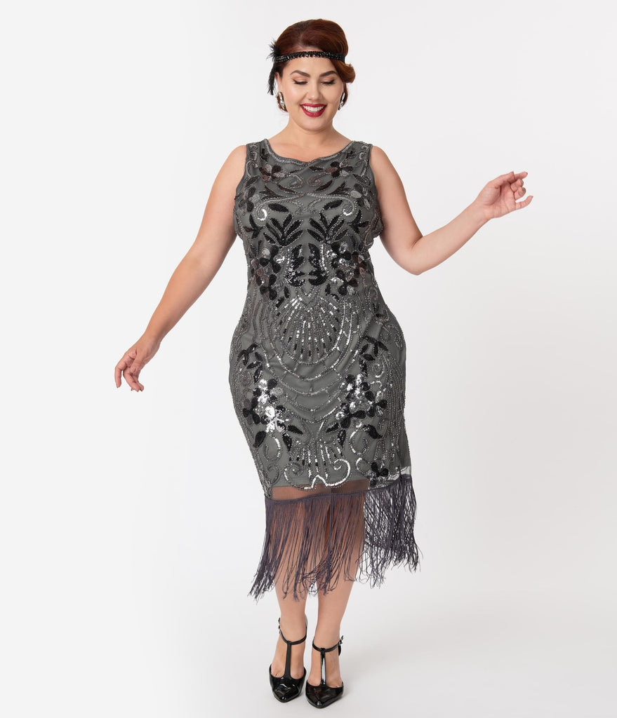 charcoal gray cocktail dress