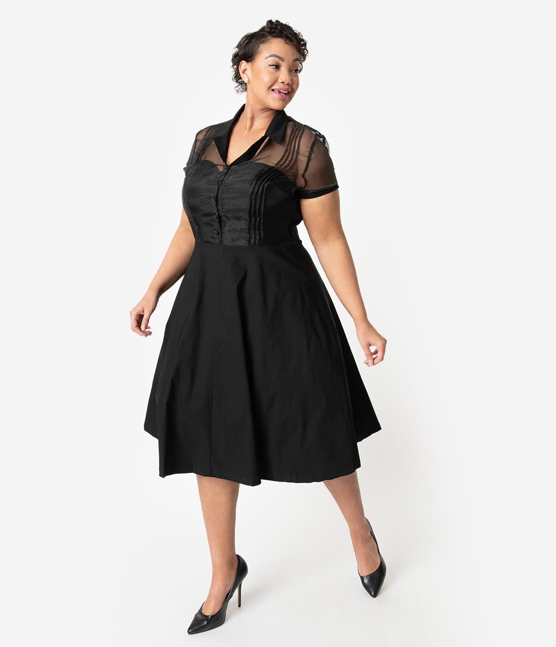 cocktail dress black for chubby