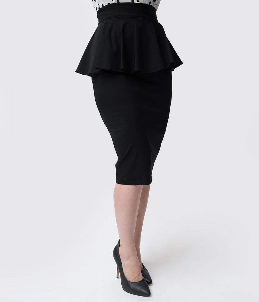 pencil peplum skirt