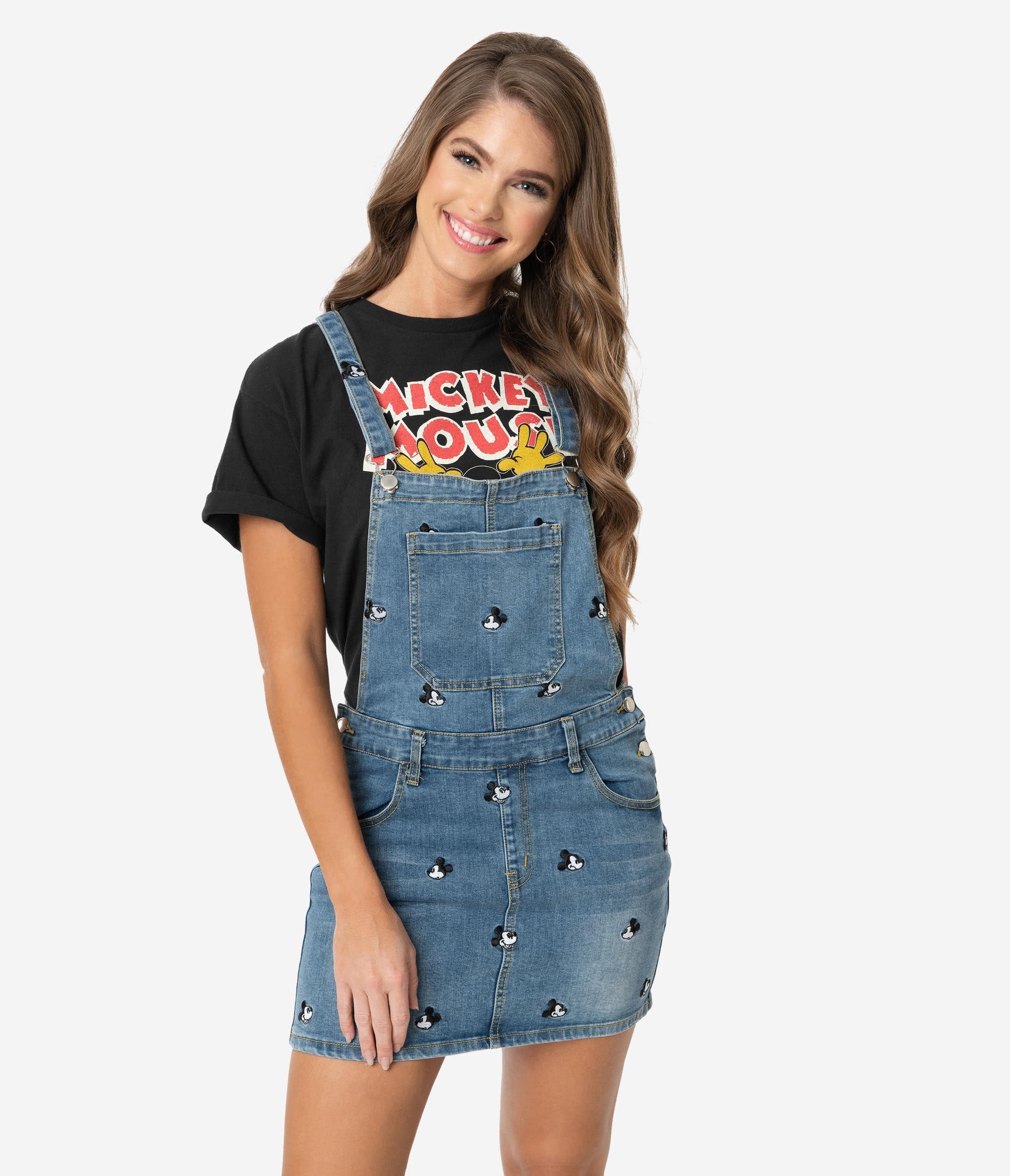 forever 21 mickey overalls