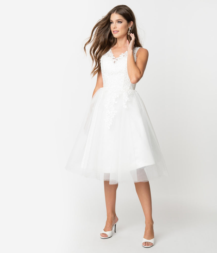 ivory cocktail wedding dress