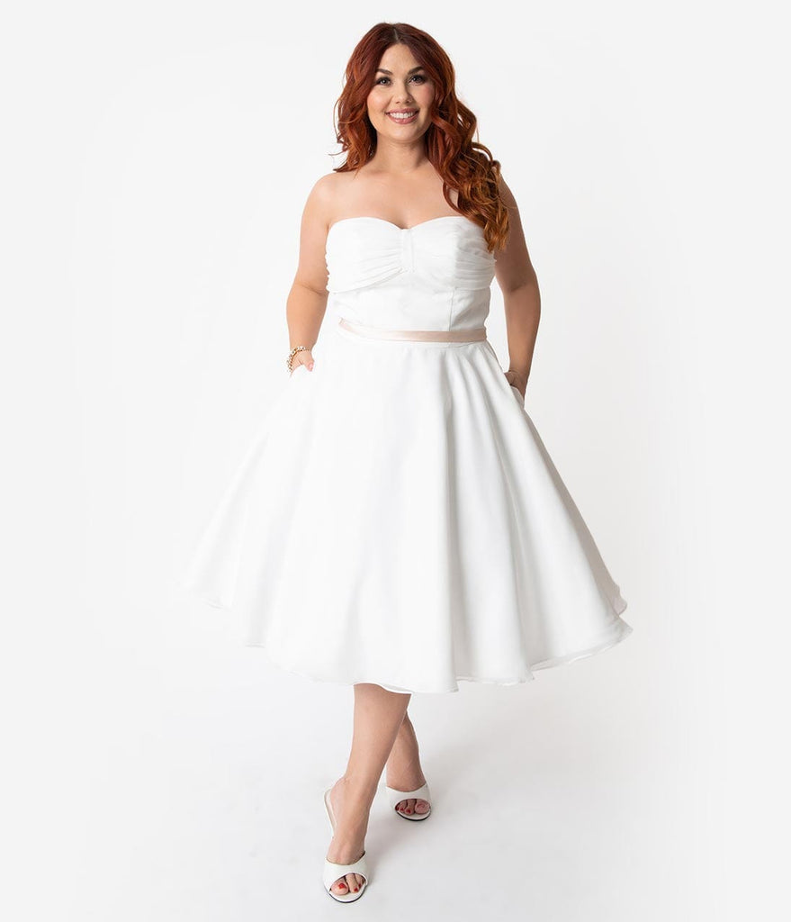 plus size tea length wedding dresses under $100