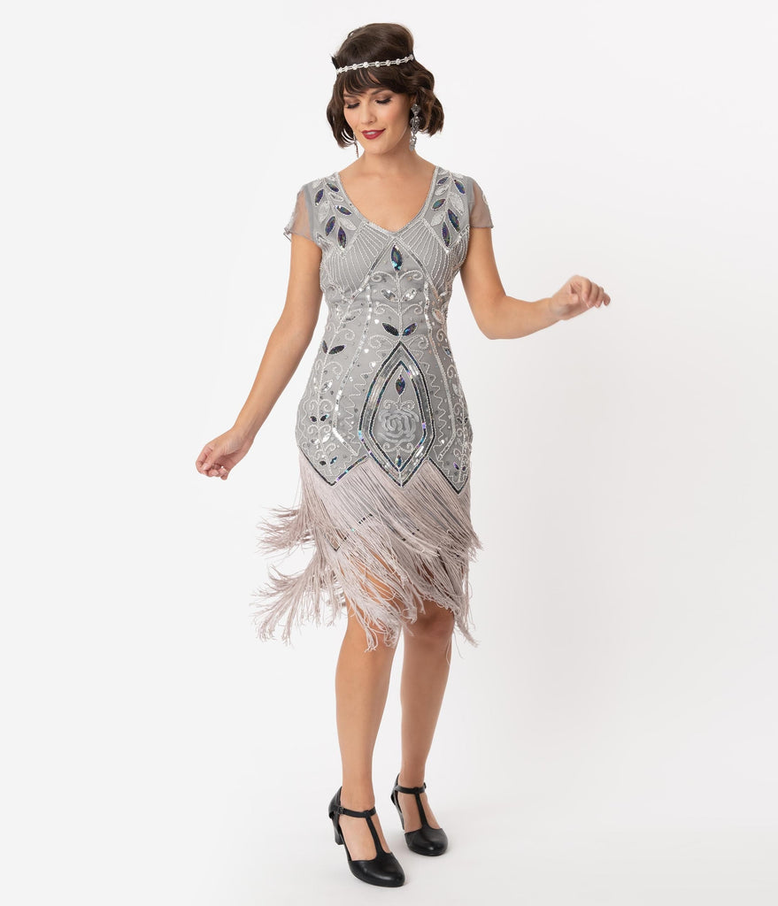 beaded flapper dress