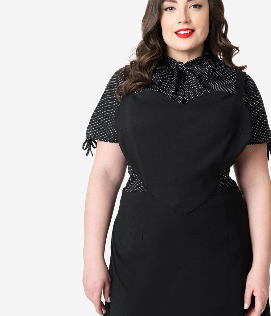 black plus size jumper dress