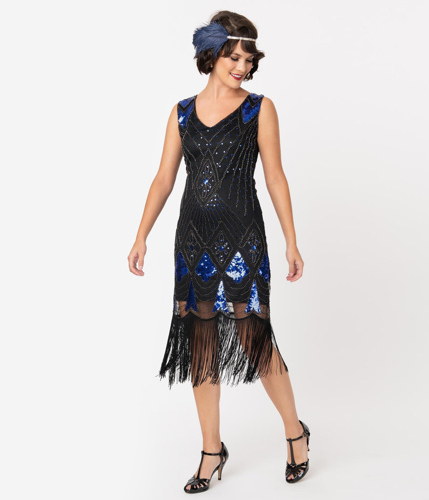 blue flapper costume