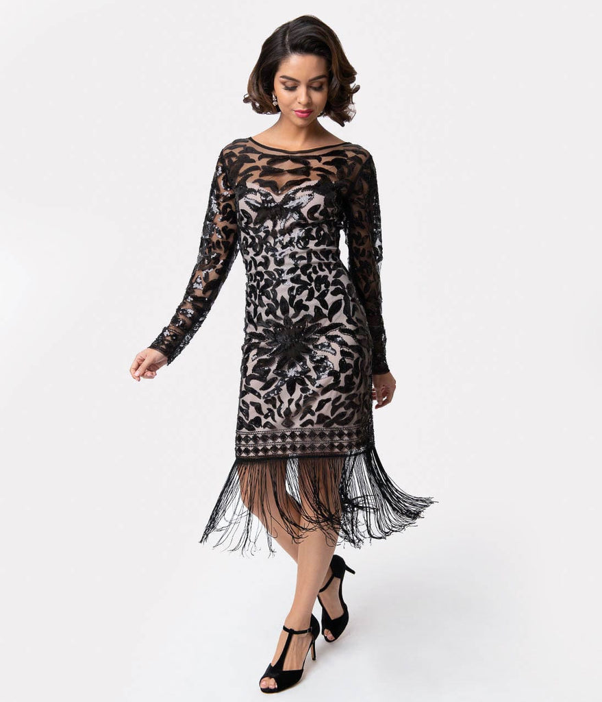 roaring 20s long sleeve dress