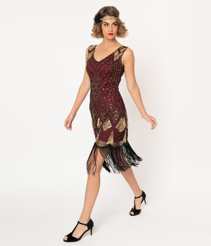 rose gold flapper dress