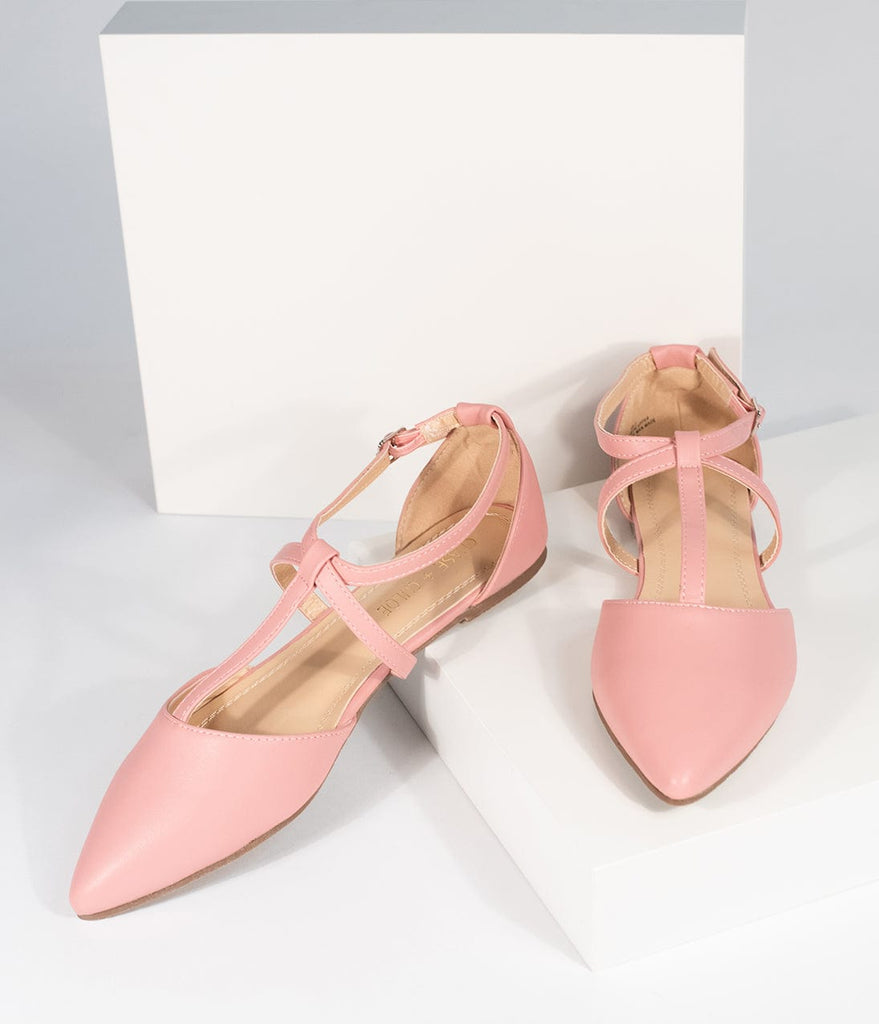 baby pink flat sandals