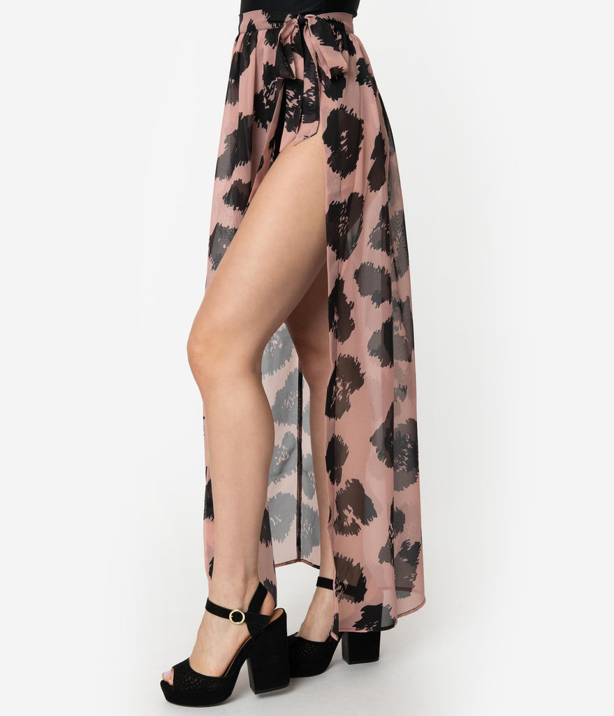 leopard print swim cover up