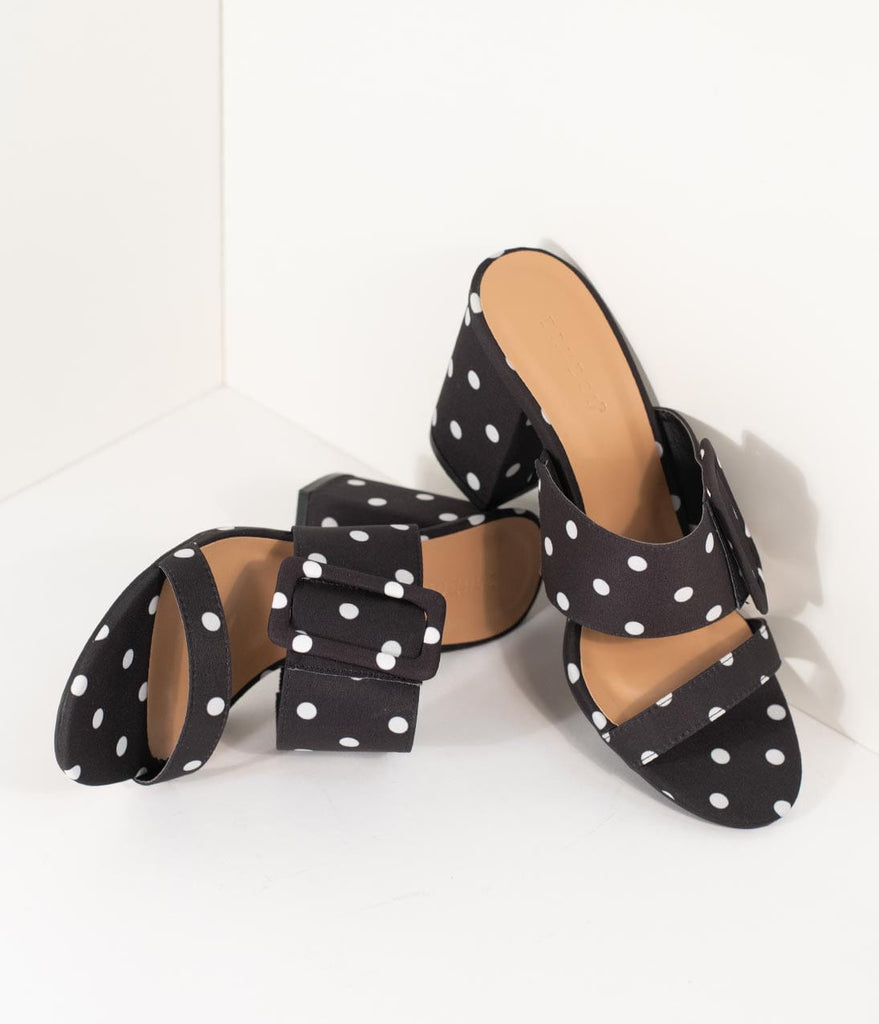 Polka Dots Shoes Black And White
