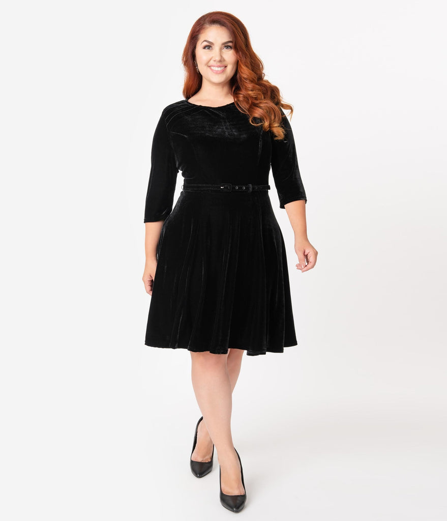 all black dress plus size