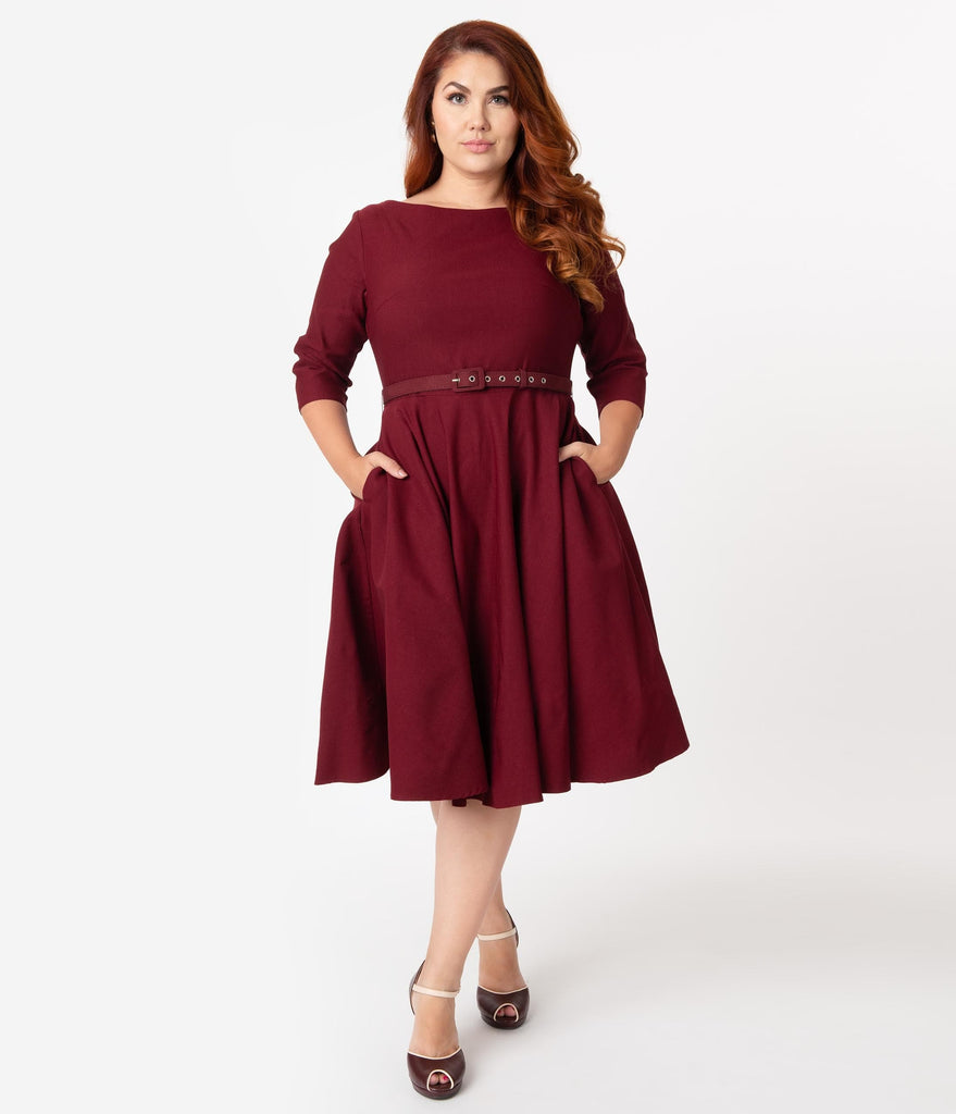 casual red dress plus size