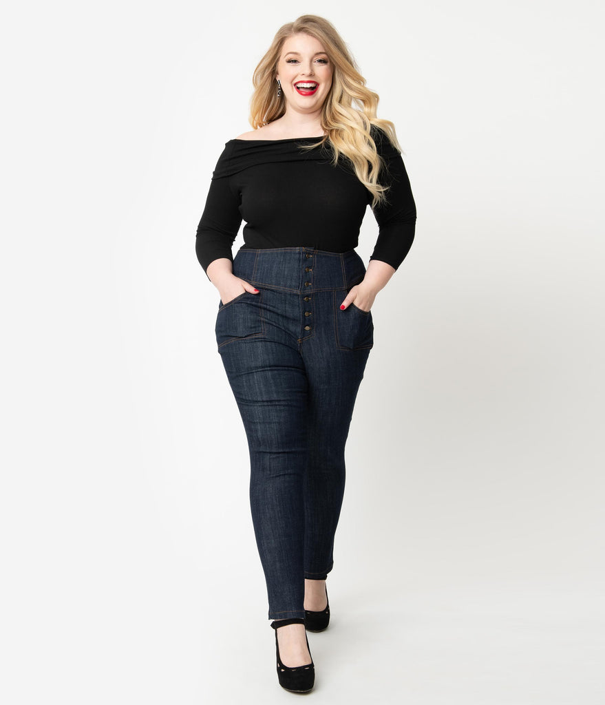 vintage high waisted jeans plus size