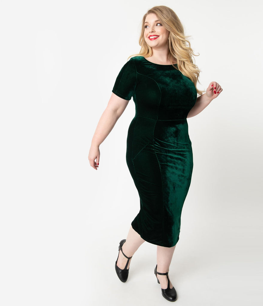 emerald green wiggle dress