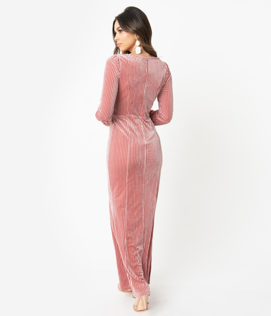 pink long sleeve maxi