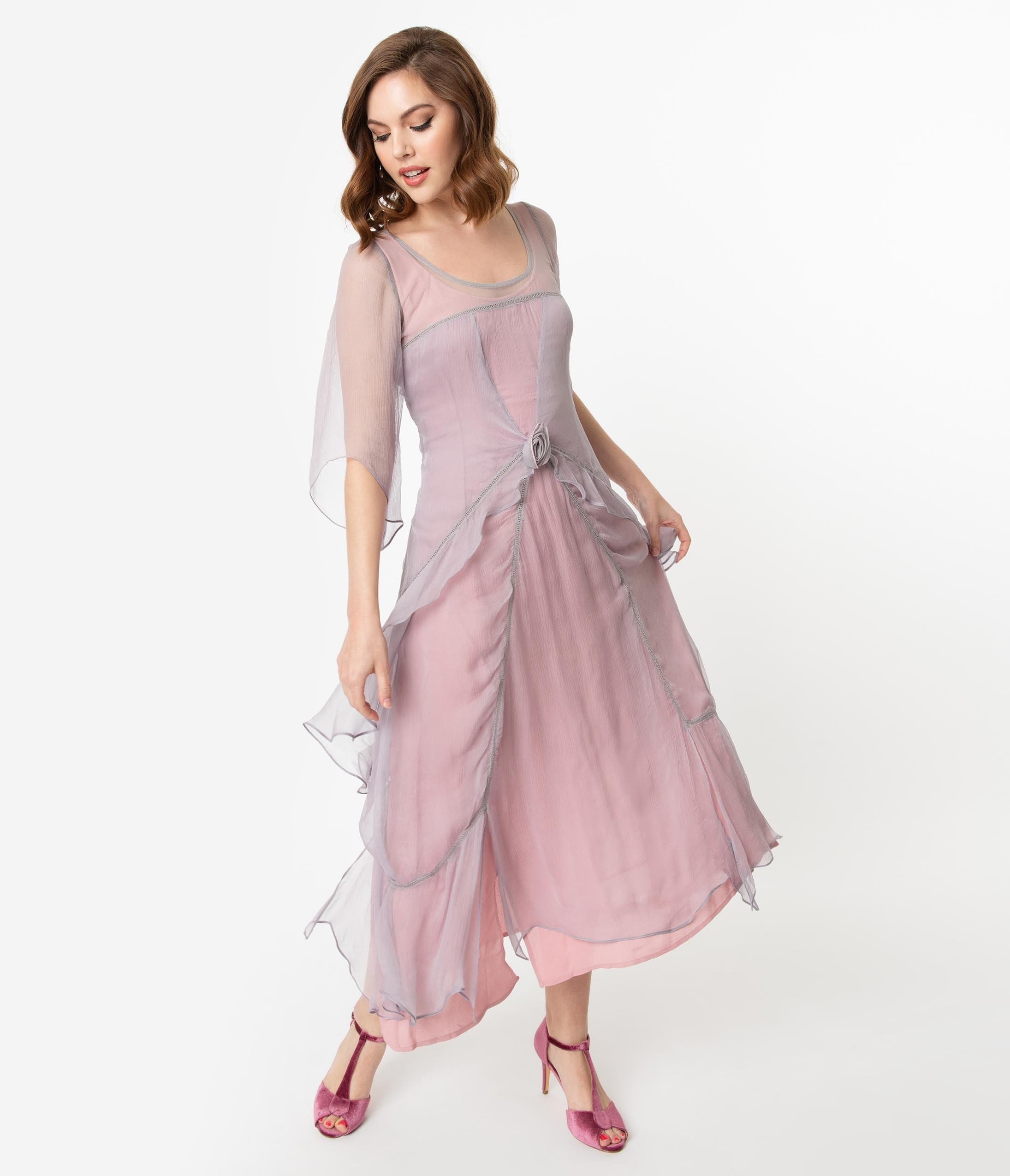 lilac flapper dress
