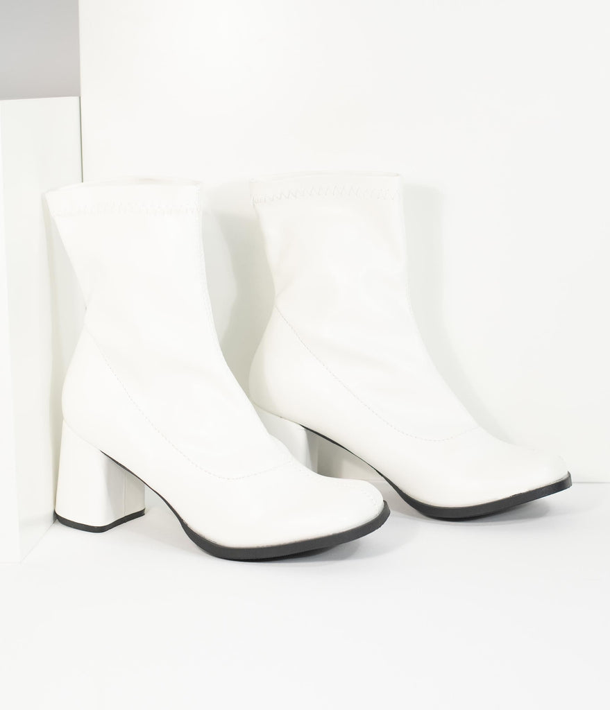 white bootie boots