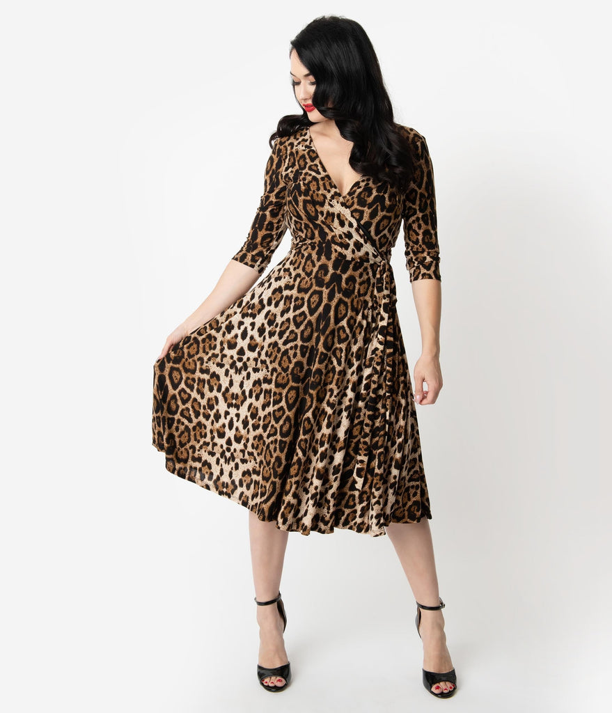 vintage leopard print dress