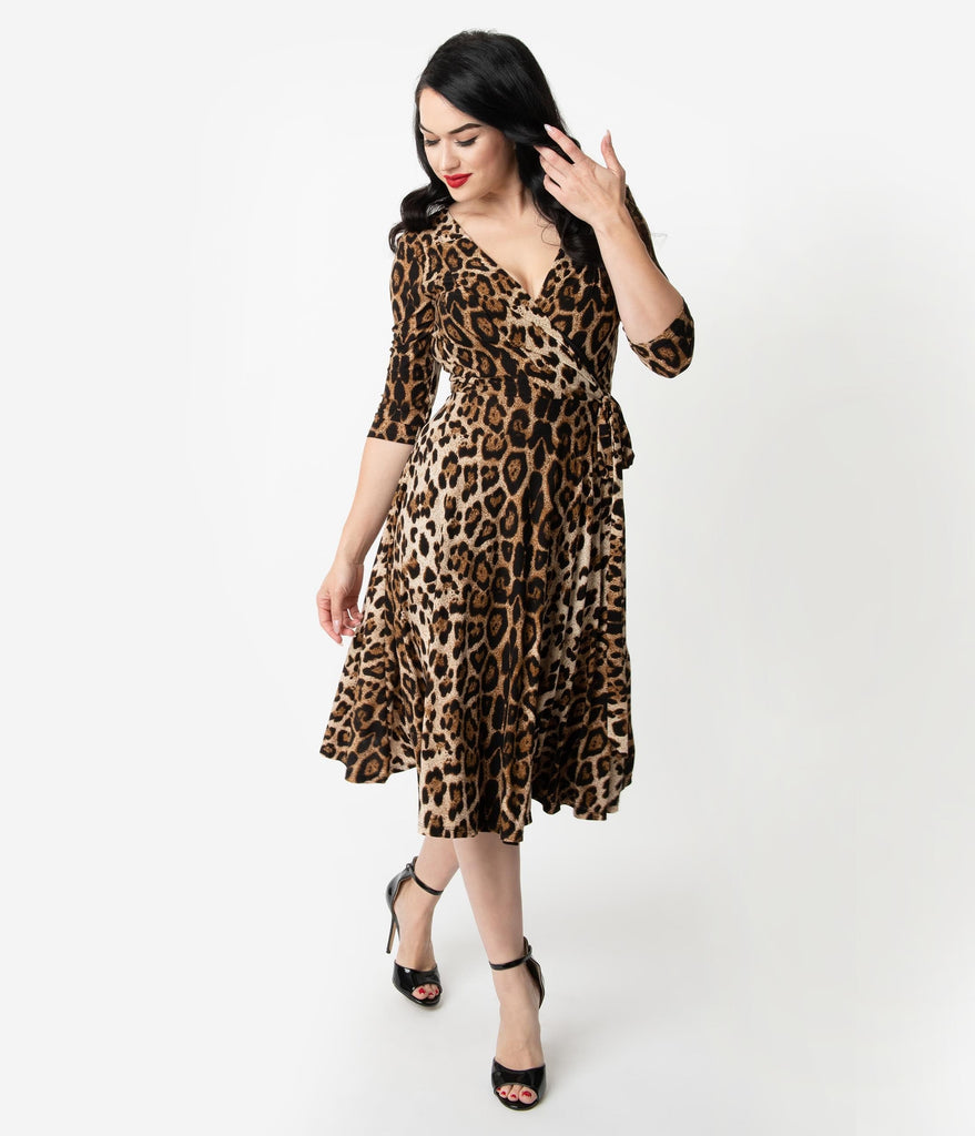 retro leopard print dress