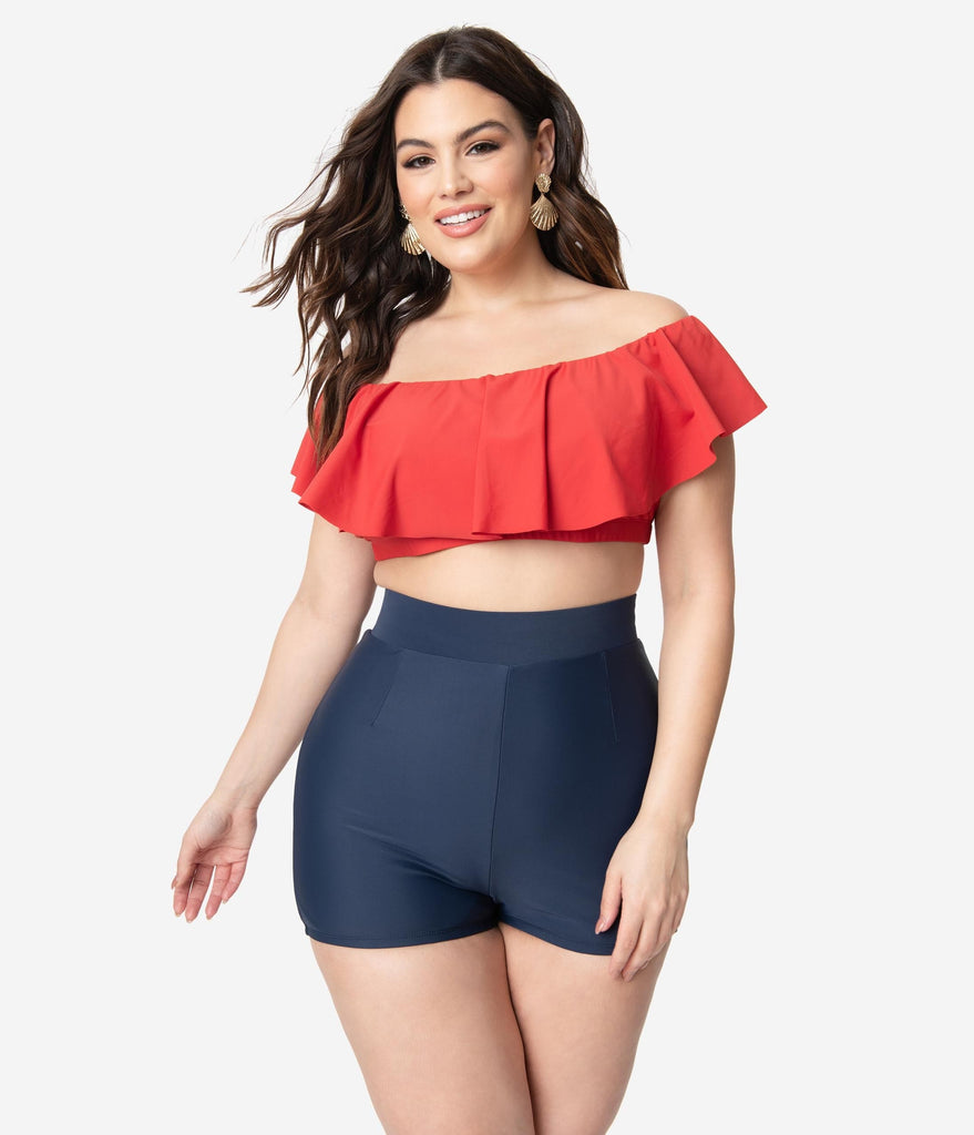 plus size red tube top