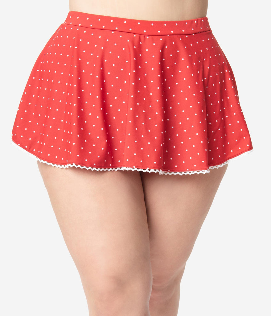 red swim skirt