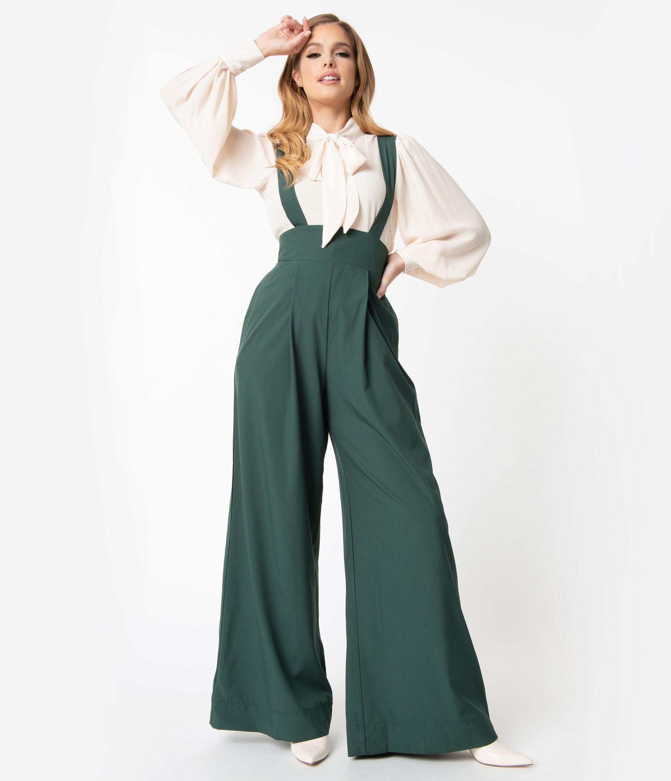 suspender flare pants