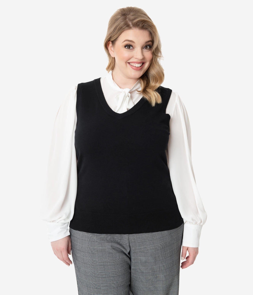 women's plus size sweater vests