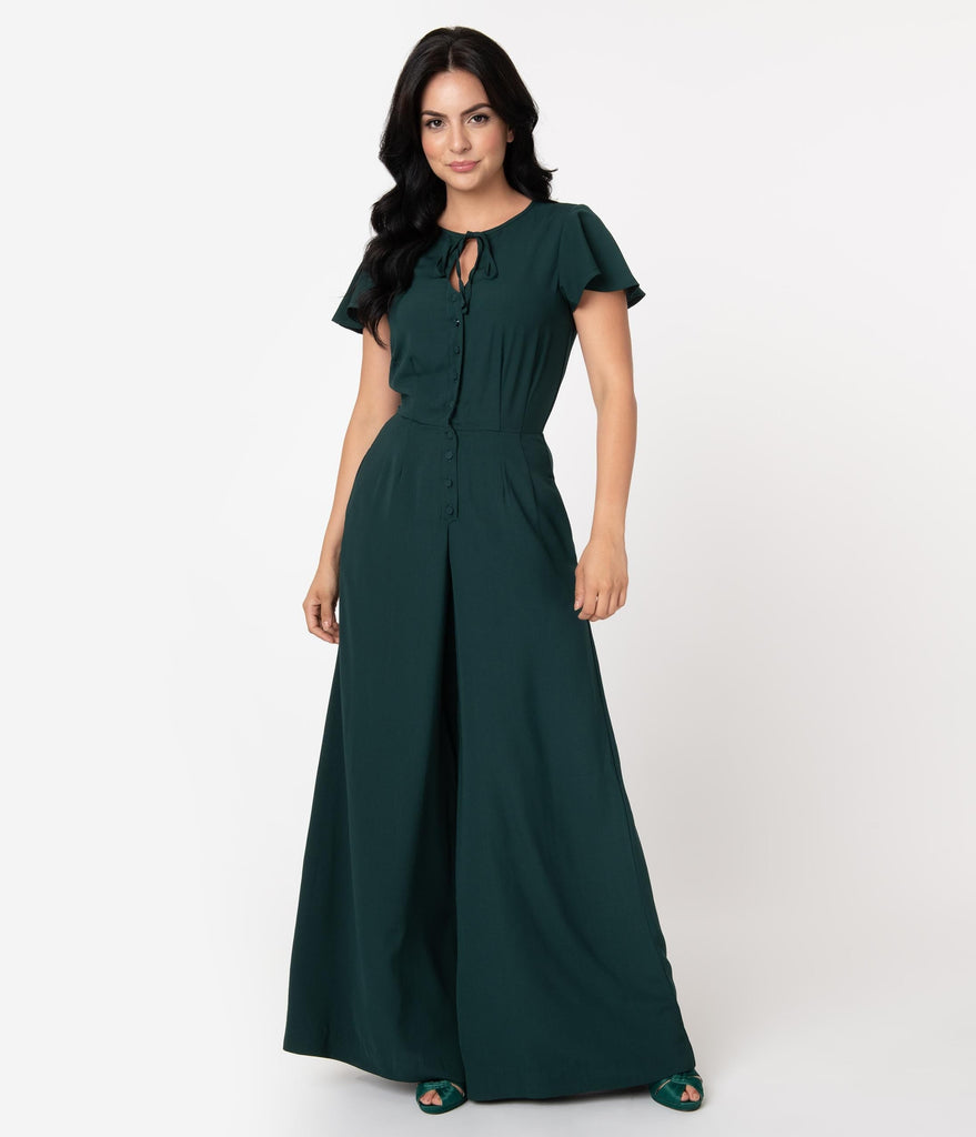 plus size emerald green jumpsuit