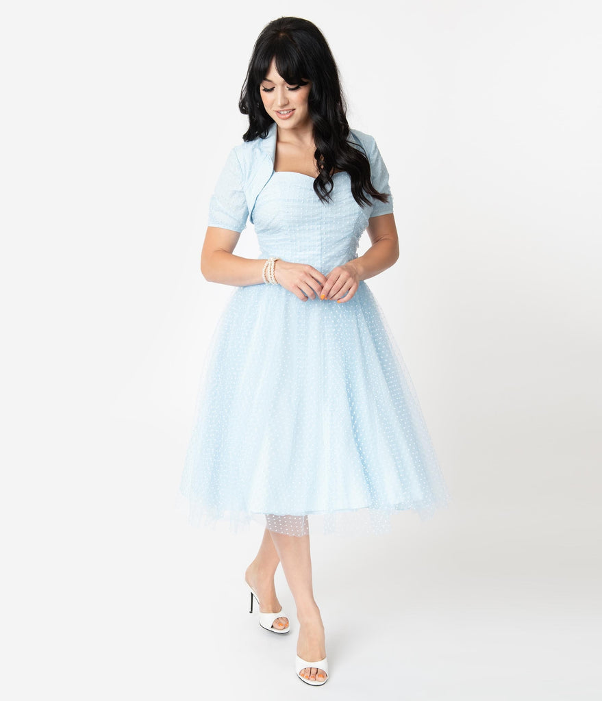 vintage light blue dress