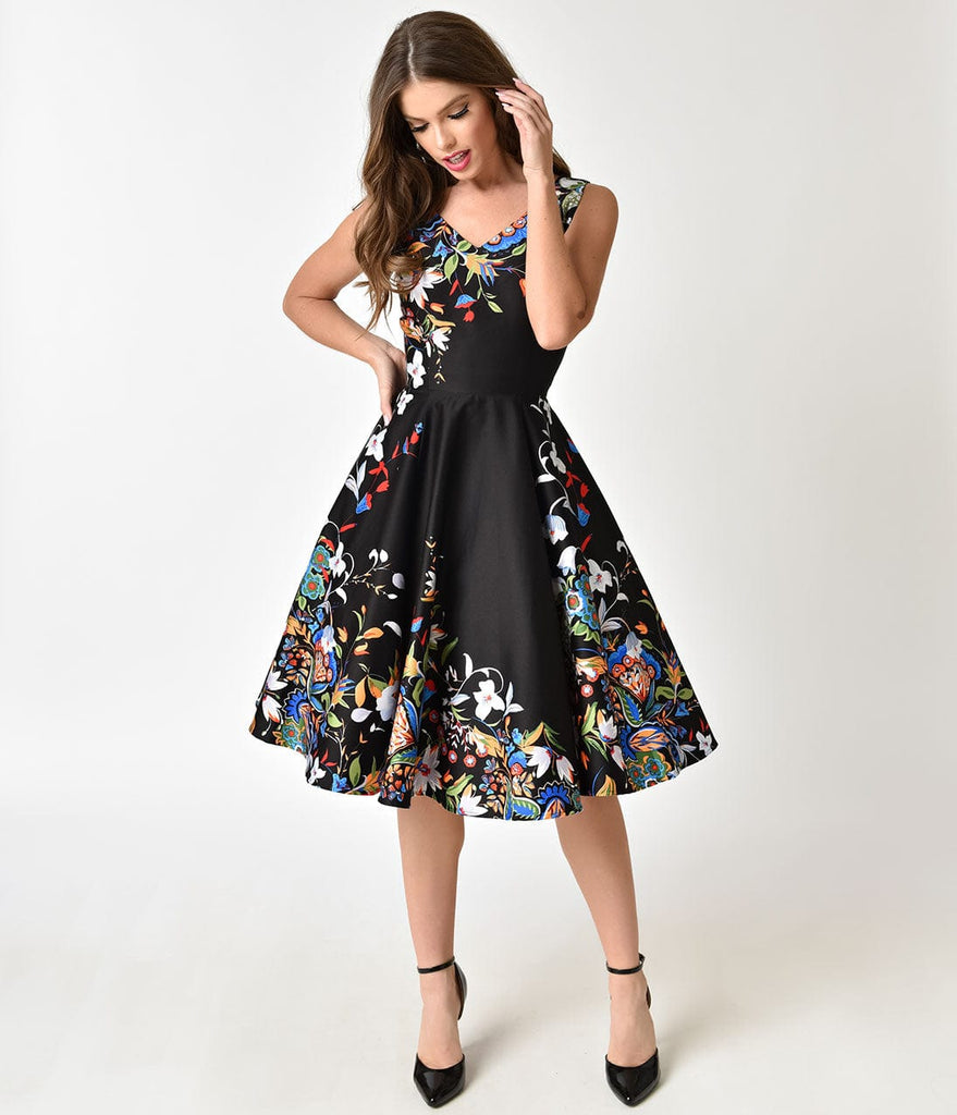 Black And Floral Dress Online Hotsell ...