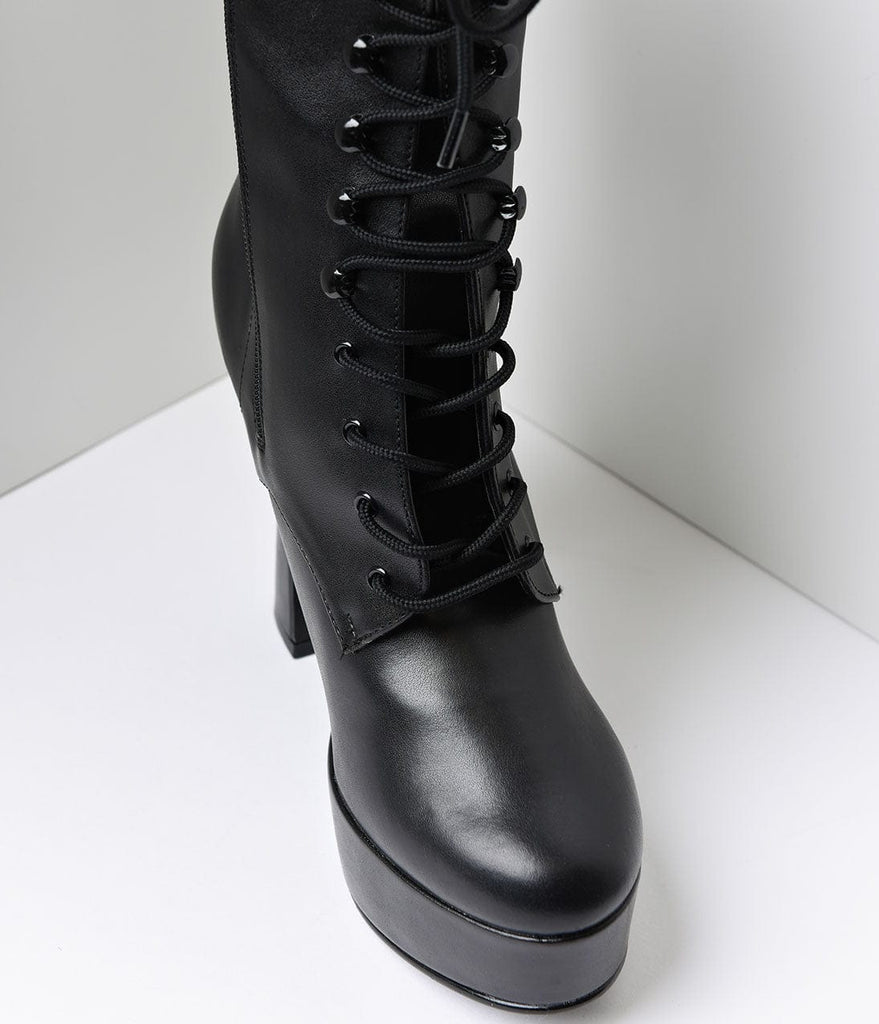 9s black platform boots