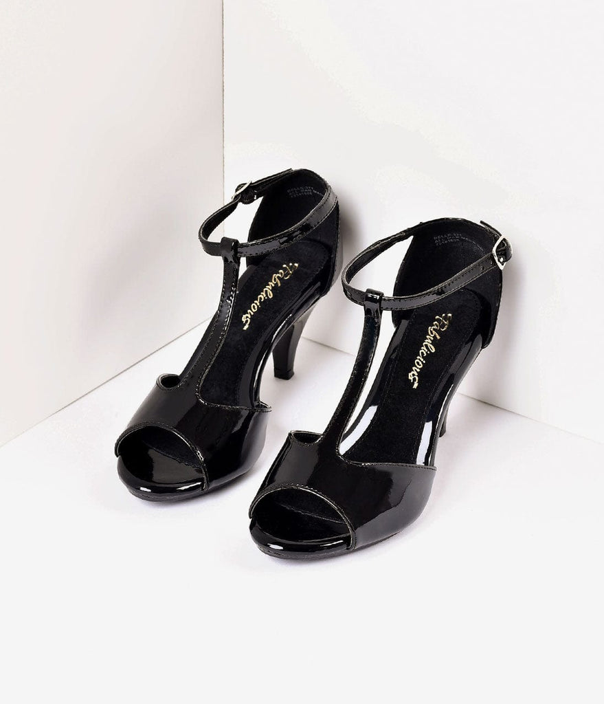 black open toe sandal heels