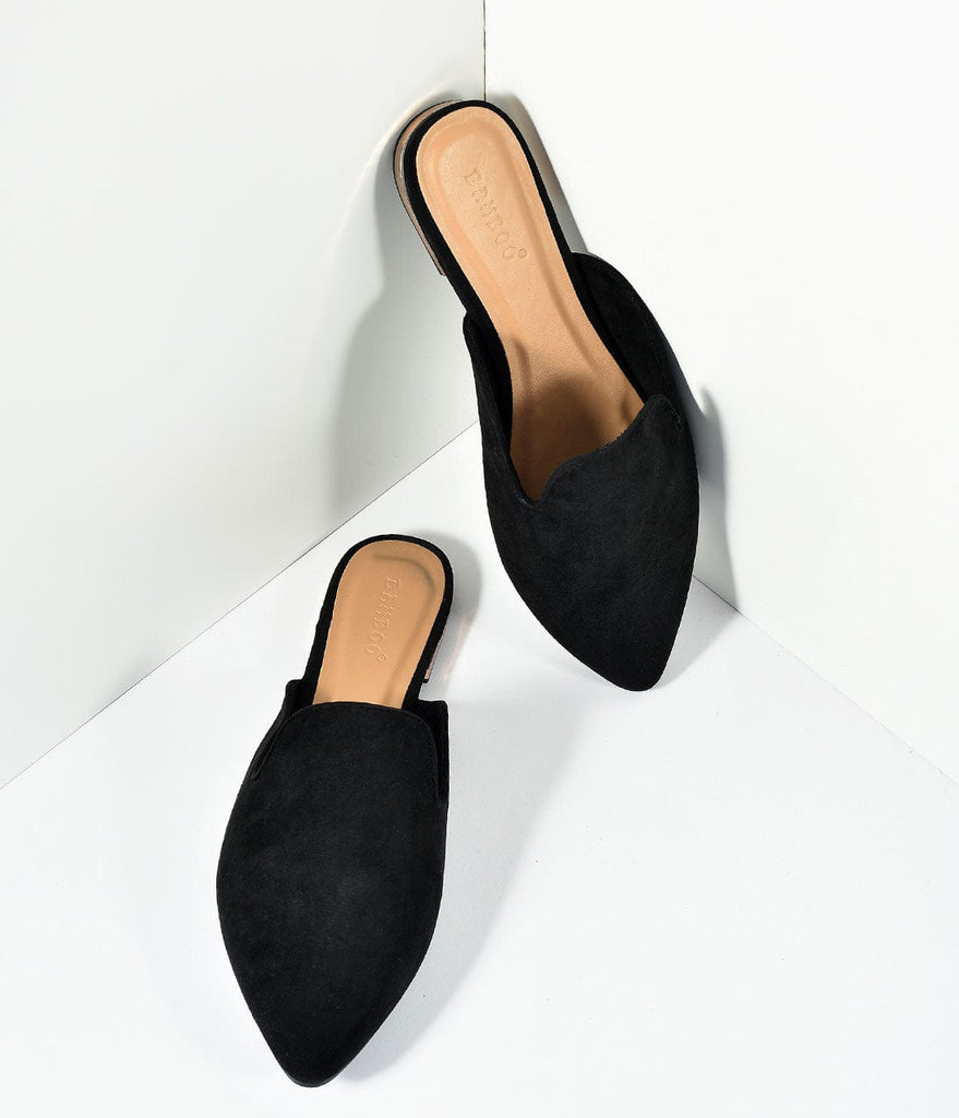 pointed black flats