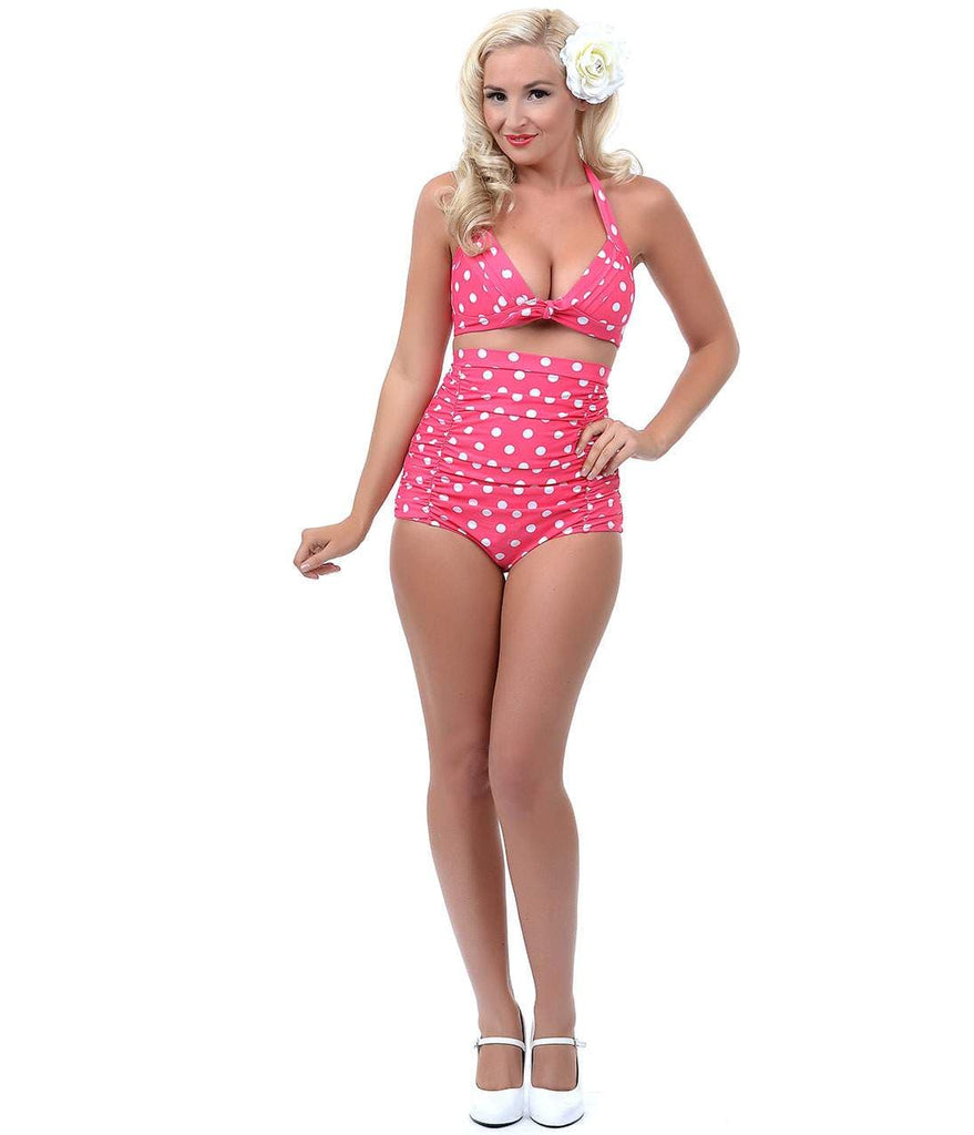 High Waisted Bikini Swimsuits Retro Bathing Suits With High Waisted