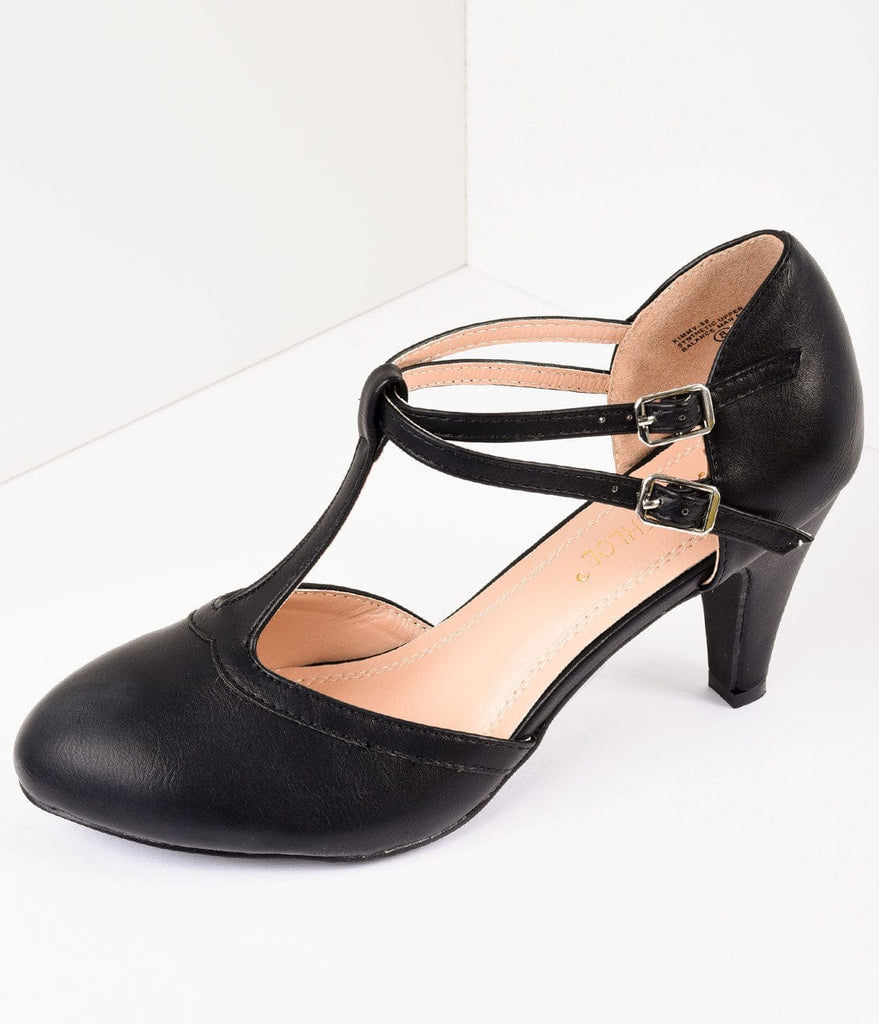 heels black strap