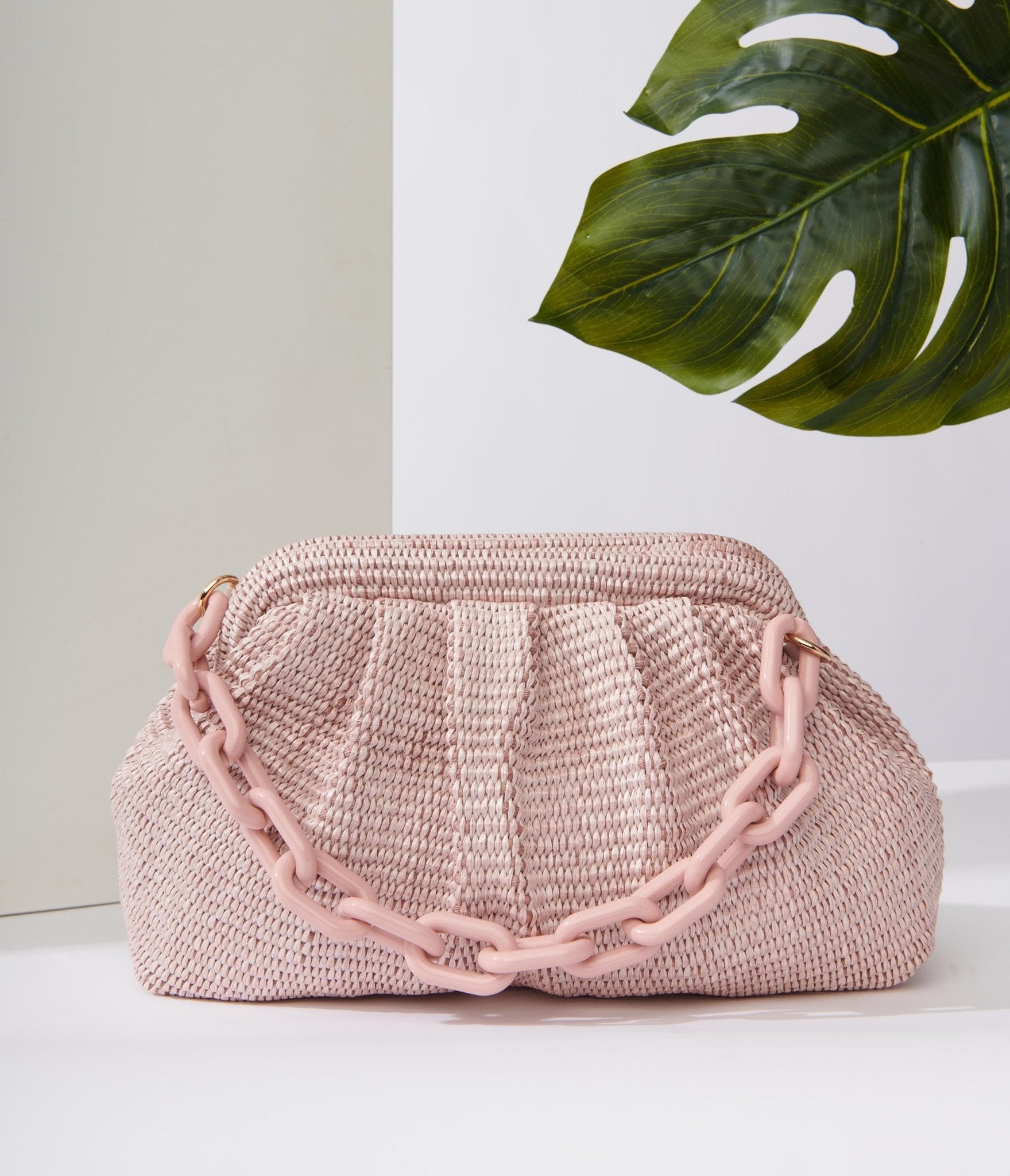 

Baby Pink Solana Clutch Handbag
